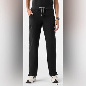 Figs Black Straight Leg Pants